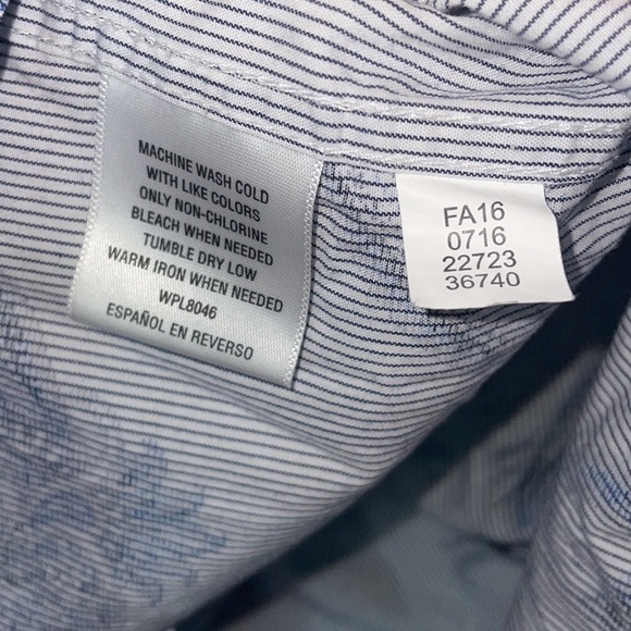 TASSO ELBA paisley Size Medium 15-15 1/2 100% Cotton Shirt - Picture 3 of 5